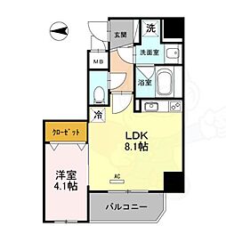 インフィニティ 1LDKの間取図画像