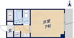 エスタンシア紀寺 ワンルームの間取図画像