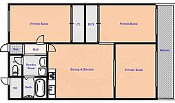 小泉サンハイツ 3LDKの間取図画像