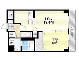 ロイヤルステージ新大宮 1LDKの間取図画像