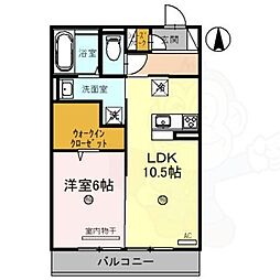 グランデ 1LDKの間取図画像