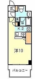 ハーベストヒルズ溝の口2 ワンルームの間取図画像