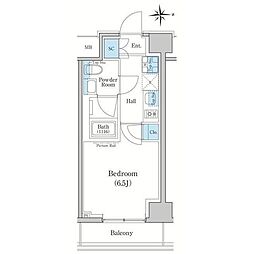 スタイリオ新丸子NORTH 1Kの間取図画像