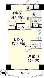ヴェルドゥミール 2LDKの間取図画像