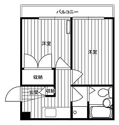 ミュージ・アム・コンド百合ヶ丘 2Kの間取図画像