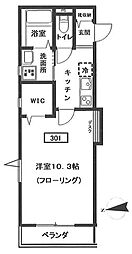 メゾンハナミズキ 1Kの間取図画像