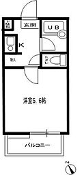 マーメゾン 1Kの間取図画像
