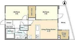 グランカーサ川崎生田 2SLDKの間取図画像