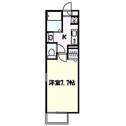 ParkField2 1Kの間取図画像