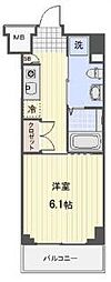 プロスペクト武蔵新城 1Kの間取図画像