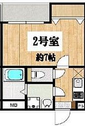 アザーレ・レクシオ中原 1Kの間取図画像