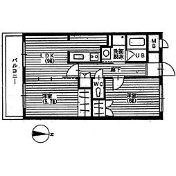 ピアチェーレ宮前平 2LDKの間取図画像