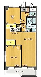 グリーンプラザ市ヶ尾 2LDKの間取図画像