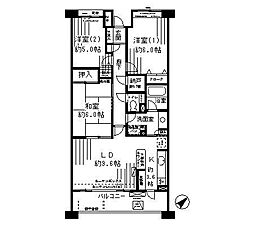 ミレニアムコート青葉台 3LDKの間取図画像
