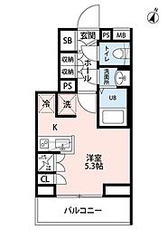 川崎市多摩区登戸マンション 1Kの間取図画像