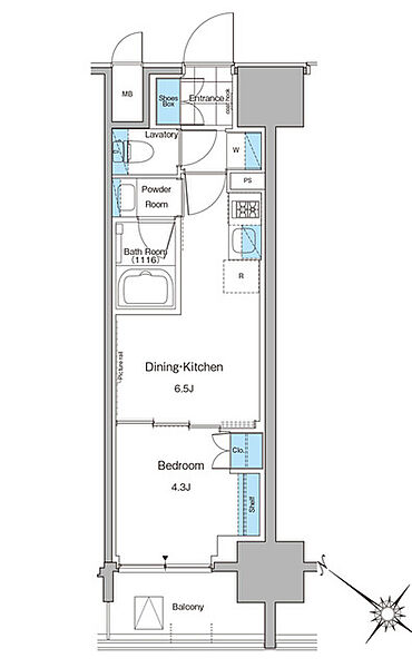 ルフォンプログレ西大井プレミア 602｜東京都品川区西大井１丁目(賃貸マンション1DK・6階・26.75㎡)の写真 その2