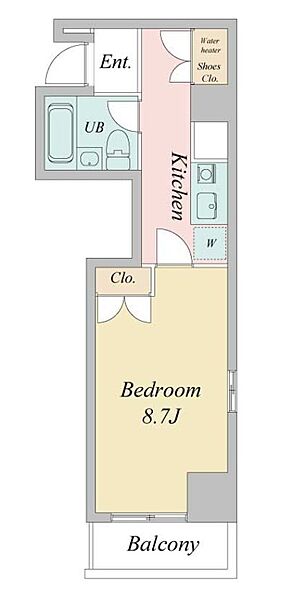 ハイリーフ芝大門 208｜東京都港区芝大門２丁目(賃貸マンション1K・2階・30.69㎡)の写真 その2