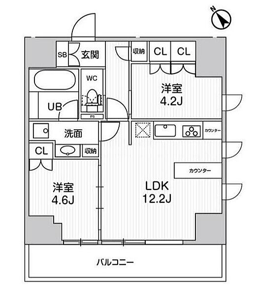 ｎｉｄｏ ＳＵＧＡＭＯ(ニドスガモ) 1201｜東京都豊島区巣鴨２丁目(賃貸マンション2LDK・12階・51.12㎡)の写真 その2