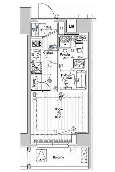 PREMIUM CUBE 大井町mo 408｜東京都品川区南品川６丁目(賃貸マンション1R・4階・21.45㎡)の写真 その2