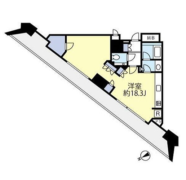 ザ・パークハウス戸越公園タワー 802｜東京都品川区戸越５丁目(賃貸マンション1R・8階・43.84㎡)の写真 その2