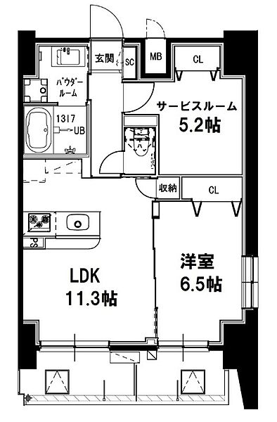 メゾンドアーク南大井 706｜東京都品川区南大井４丁目(賃貸マンション1SLDK・7階・53.12㎡)の写真 その2