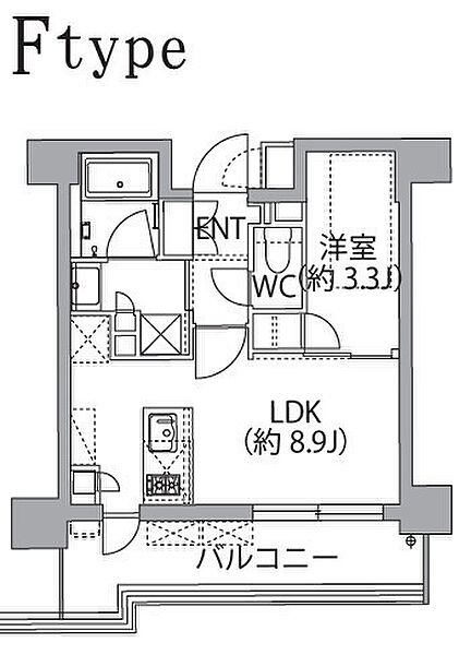 レスピール蓮根 406｜東京都板橋区坂下２丁目(賃貸マンション1LDK・4階・30.49㎡)の写真 その2