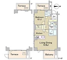 ラフォンテ麻布十番 401 ｜ 東京都港区東麻布３丁目5-7（賃貸マンション1LDK・4階・55.92㎡） その2