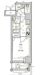 グランヴァン赤坂 1Kの間取図画像