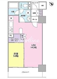LaSante五反田 1LDKの間取図画像
