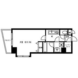 パレステュディオ虎ノ門 1Kの間取図画像