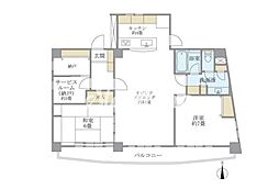 ティアラ恵比寿 2SLDKの間取図画像