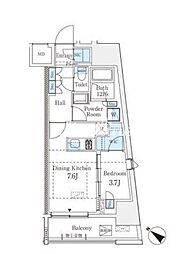 PRIMERESIDENCESHIBUYA 1DKの間取図画像