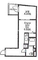 U Residence武蔵小山 1DKの間取図画像