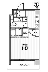 Aden麻布十番 1Kの間取図画像