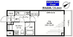 グランドコンシェルジュ麻布 1Kの間取図画像