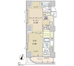 パークアクシス赤坂見附 1LDKの間取図画像