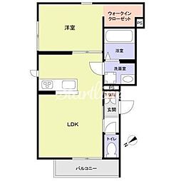 シャルル表参道 1LDKの間取図画像