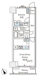 Parknadefit南青山Garden 1LDKの間取図画像