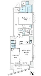 ル・アンドゥ南青山 2LDKの間取図画像
