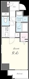 アンティエメゾン 1Kの間取図画像