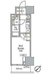 ラティエラ武蔵小山レジデンス 1Kの間取図画像