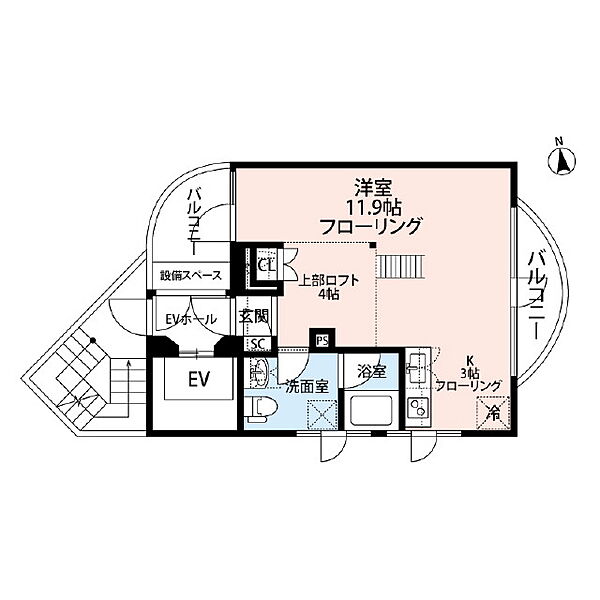 東麻布BOAビル 0701｜東京都港区東麻布(賃貸マンション1K・7階・34.05㎡)の写真 その2