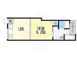 ローズハイツ 1LDKの間取図画像