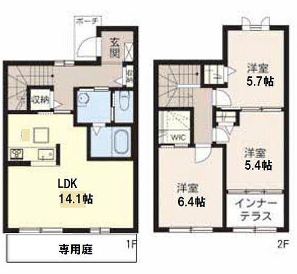 樵風館Ａ 2｜兵庫県高砂市曽根町(賃貸アパート3SLDK・1階・83.66㎡)の写真 その2