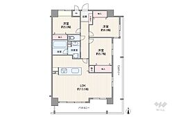 エスリード雲雀丘花屋敷 3LDKの間取図画像