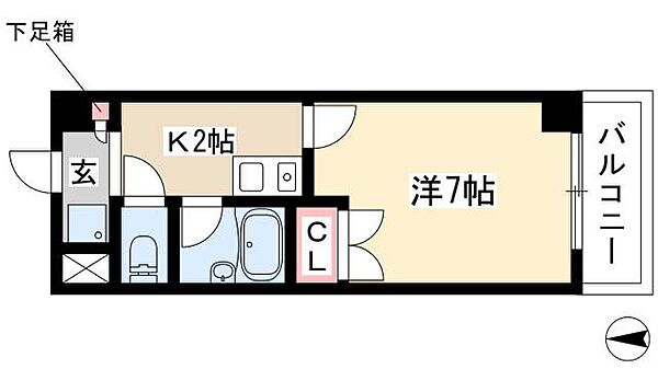 マーベラス新栄 ｜愛知県名古屋市中区新栄3丁目(賃貸マンション1K・5階・23.00㎡)の写真 その2