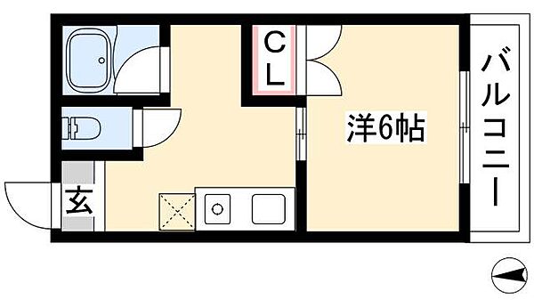 杉原ビル ｜愛知県名古屋市千種区内山3丁目(賃貸マンション1DK・3階・24.00㎡)の写真 その2