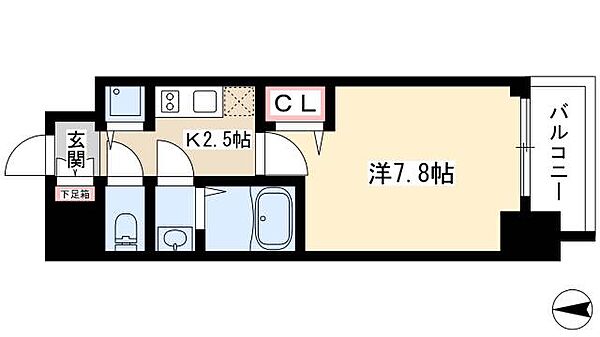 プレサンス丸の内雅殿 ｜愛知県名古屋市中区丸の内1丁目(賃貸マンション1K・3階・24.54㎡)の写真 その2