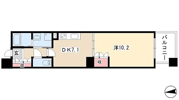 パークアクシス白壁 ｜愛知県名古屋市東区白壁2丁目(賃貸マンション1DK・14階・42.00㎡)の写真 その2