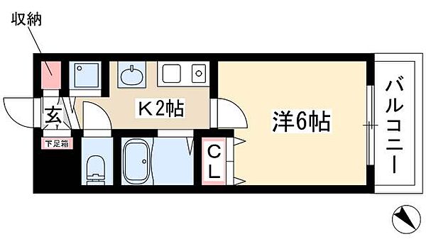 プレサンス鶴舞駅前ブリリアント ｜愛知県名古屋市中区千代田5丁目(賃貸マンション1K・7階・20.09㎡)の写真 その2